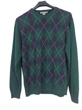Geoffrey Beene Vintage Argyle Crewneck Sweater